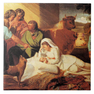 Die Geburt Christi von John Singleton Copley Fliese