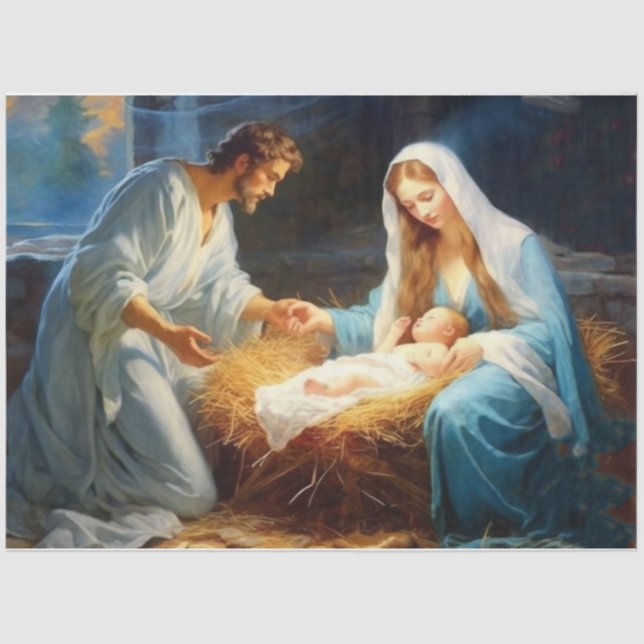 Die Geburt der Erretter Seidenpapier (Vorderseite)