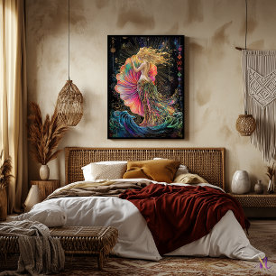 Die Geburt der Venus Art Nouveau Fantasy Poster