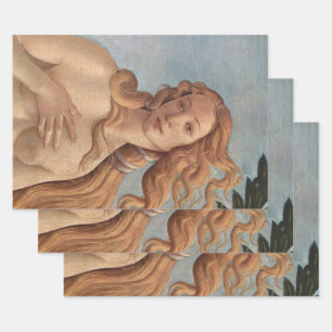 Die Geburt der Venus (Detail) von Sandro Botticell Geschenkpapier Set