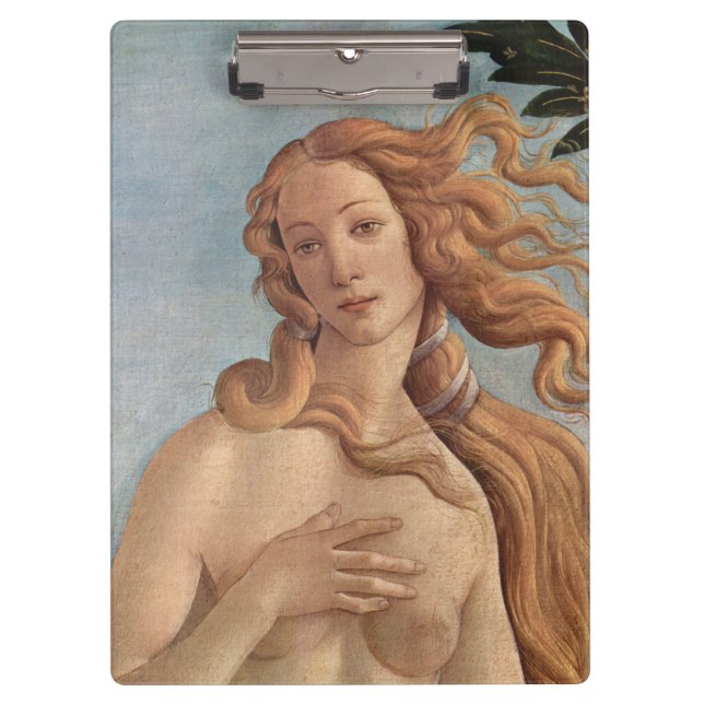 Die Geburt der Venus (Detail) von Sandro Botticell Klemmbrett (Vorderseite)