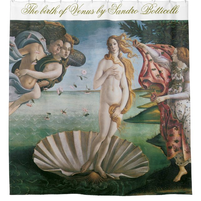 Die Geburt der Venus durch Sandro Botticelli, Rena Duschvorhang (Vorderseite)