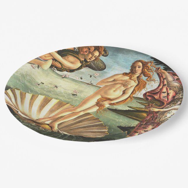 Die Geburt der Venus Pappteller (Schrägansicht)