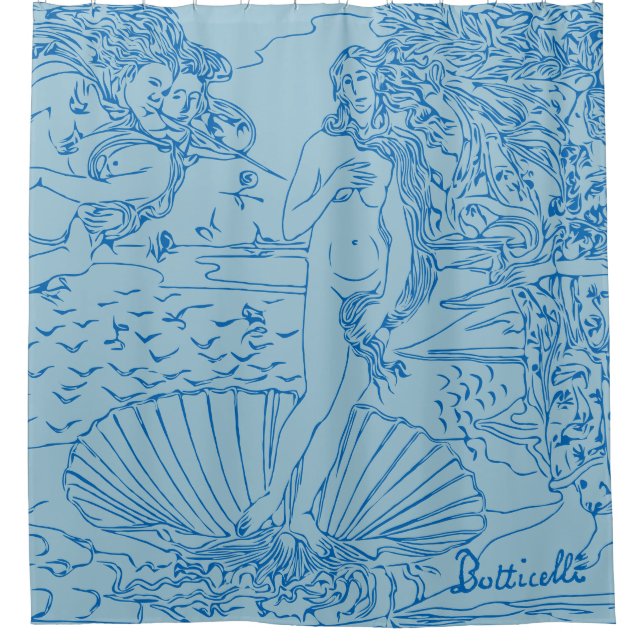 Die Geburt der Venus Sandro Botticelli Duschvorhang (Vorderseite)