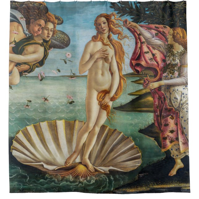 Die Geburt der Venus | Sandro Botticelli | Duschvorhang (Vorderseite)