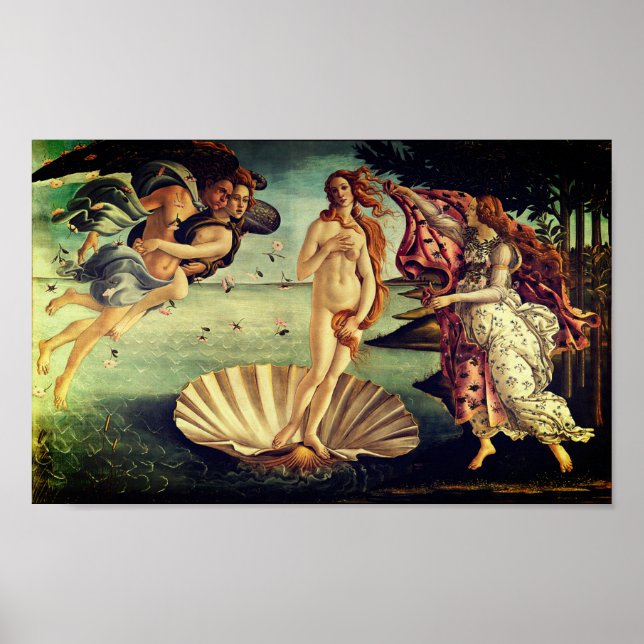 Die Geburt der Venus - Sandro Botticelli Poster (Vorne)