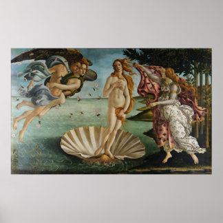 Die Geburt der Venus (von Sandro Botiicelli) Poster