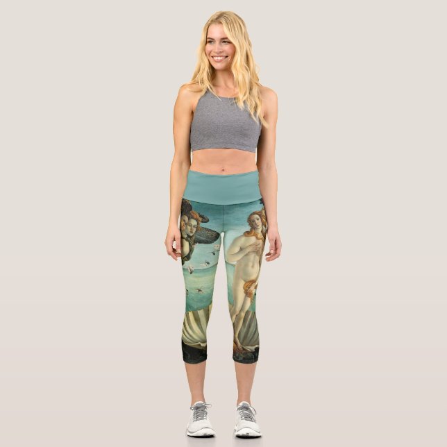 Die Geburt der Venus von Sandro Botticelli Capri Leggings (Vorderseite)