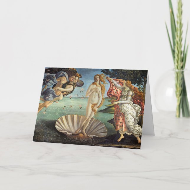 Die Geburt der Venus von Sandro Botticelli Karte (Vorderseite)