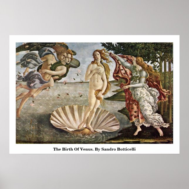Die Geburt der Venus. von Sandro Botticelli Poster (Vorne)