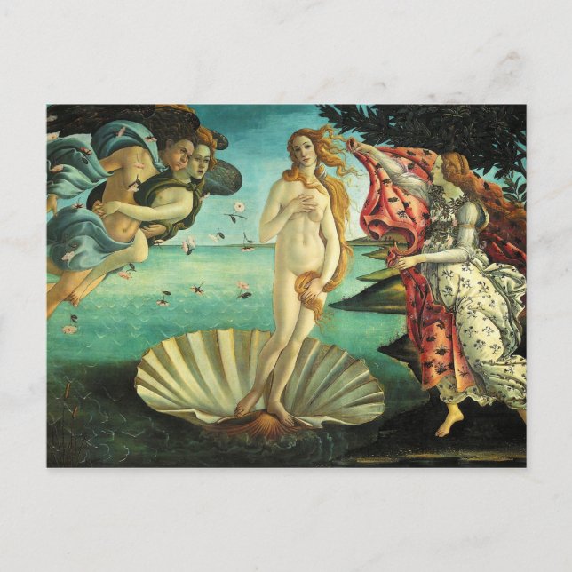 Die Geburt der Venus von Sandro Botticelli Postkarte (Vorderseite)