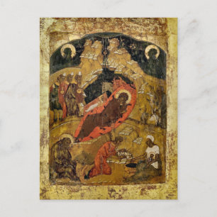 Die Geburt des christlich-orthodoxen Christlichen  Postkarte