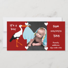 Die Geburt des Cigogne It's a boy Ankündigung