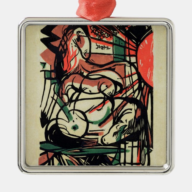 Die Geburt des Pferds, 1913 Silbernes Ornament (Vorne)