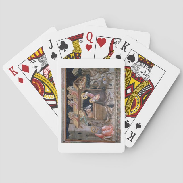 Die Geburt, Details aus dem Leben der Jungfrau a Spielkarten (Rückseite)