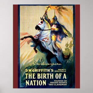 Die Geburt eines Nations-(1915) Film-Plakat-Leches Poster