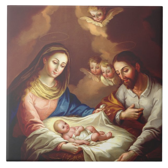 Die Geburt Jesu Christi Fliese (Vorderseite)