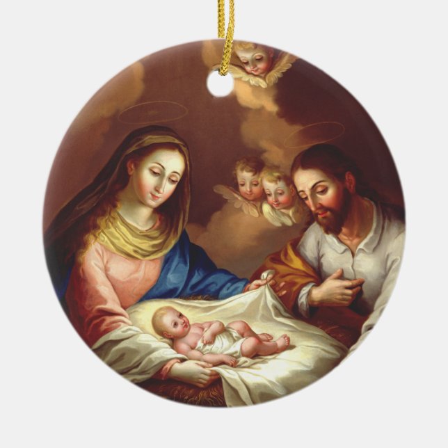Die Geburt Jesu Christi Keramik Ornament (Vorne)