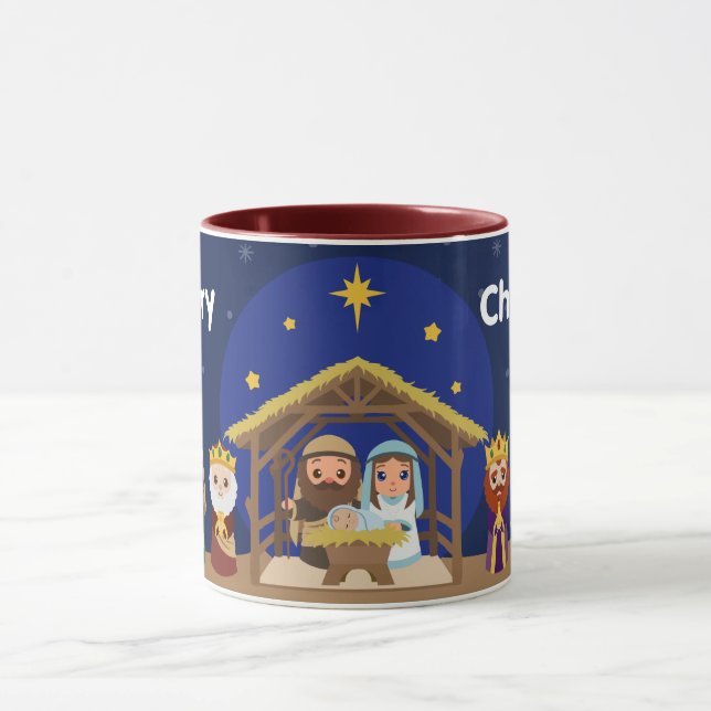 Die Geburt Jesu, Maria und Joseph Tasse (Zentrum)