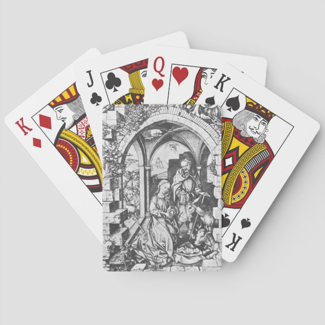 Die Geburt Jesu (von Martin Schongauer) Spielkarten (Rückseite)