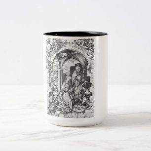 Die Geburt Jesu (von Martin Schongauer) Zweifarbige Tasse