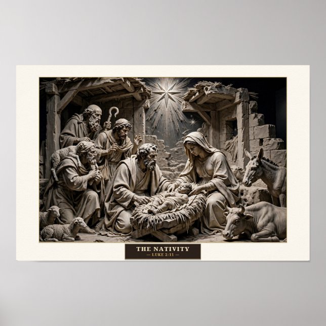 Die Geburt — Renaissance-Marmorposter Poster (Vorne)