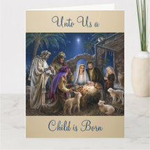 Die Geburt von Baby Jesus Weihnachtsgrüße