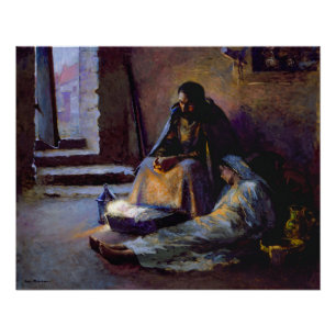 Die Geburt von Gari Melchers, 1891. Baby Poster