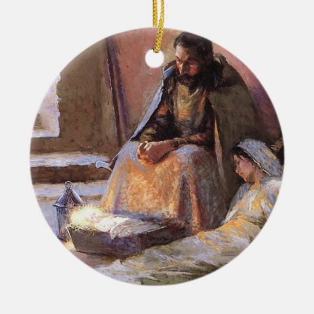 Die Geburt von Gari Melchers Keramik Ornament (Vorne)