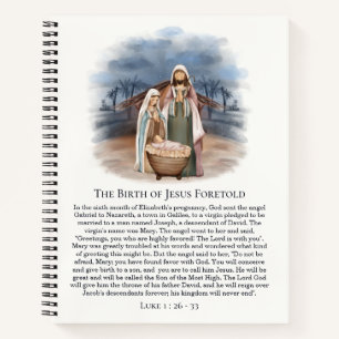 Die Geburt von Jesus Foretold - Krippe Noteb Notizbuch