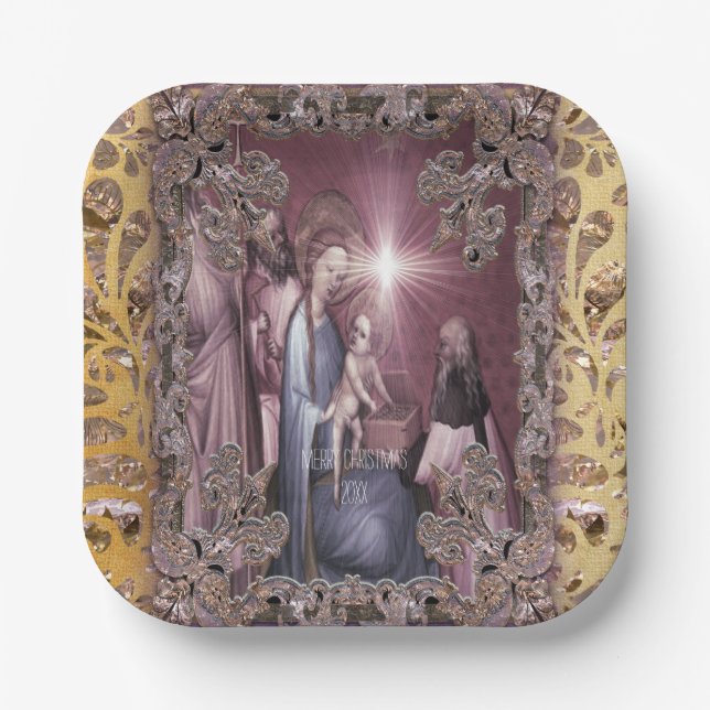 Die Geburt von Jesus-Geschenken Pappteller (Vorderseite)