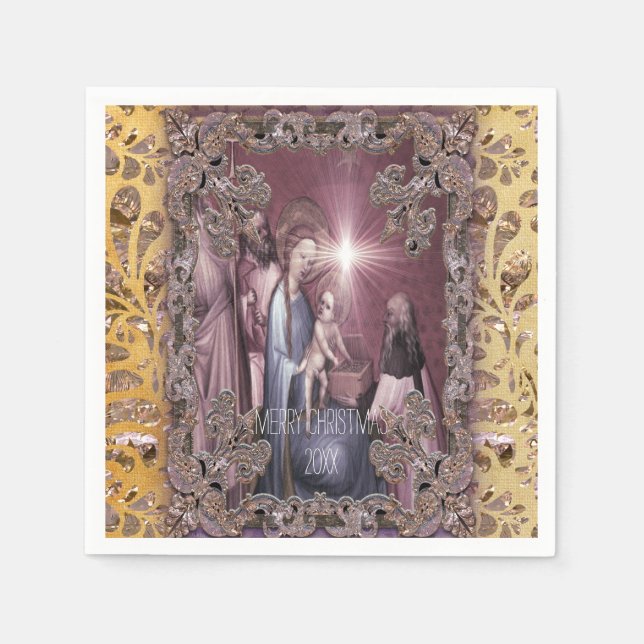 Die Geburt von Jesus-Geschenken Serviette (Vorderseite)