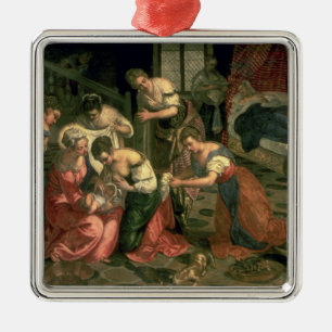 Die Geburt von Johannes der Baptist, 1550-59 Silbernes Ornament