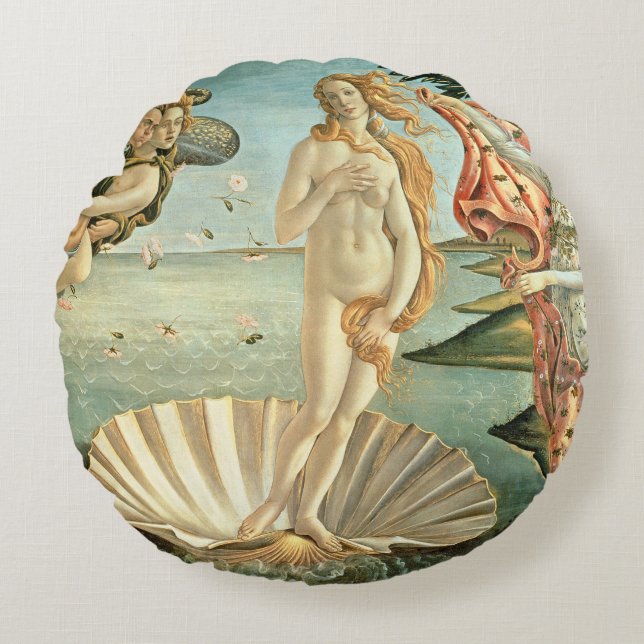Die Geburt von Venus, c.1485 (Tempera auf Rundes Kissen (Vorderseite)