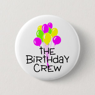 Die Geburtstags-Crew-Ballone Button