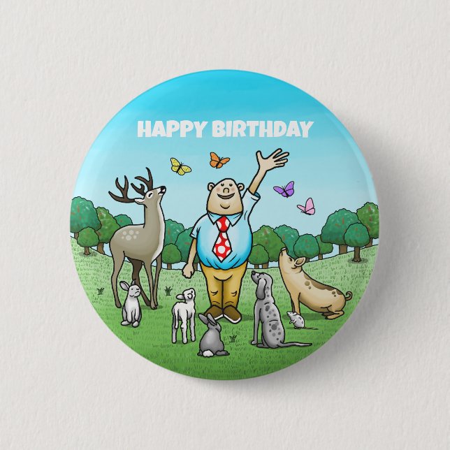 Die Geburtstagsparty der Tiere Button (Vorderseite)