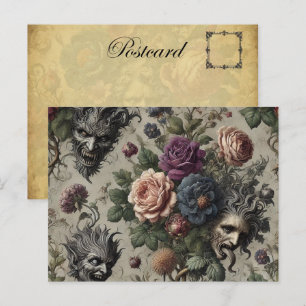 Die Geburtstagsparty - Gotische Viktorianische Blu Feiertagspostkarte