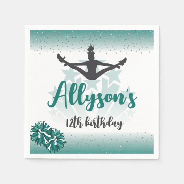 Die Geburtstagsparty, jedes Alter Grün Serviette (Vorderseite)