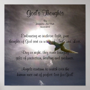 Die Gedanken-Poesie-Plakat des Gottes Poster