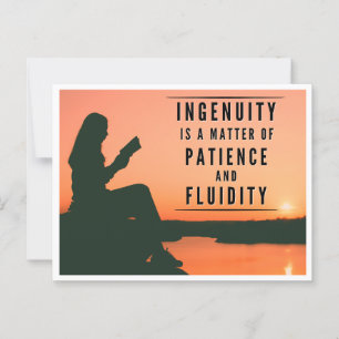 Die Geduld des Einfallsreichtums - Inspiration Postkarte