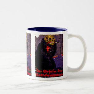 Die Gefahr des Bolschewismus Zweifarbige Tasse