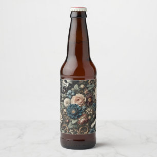 Die gefallene Baumschule – gothisches florales Des Bierflaschenetikett