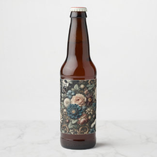 Die gefallene Baumschule – gothisches florales Des Bierflaschenetikett