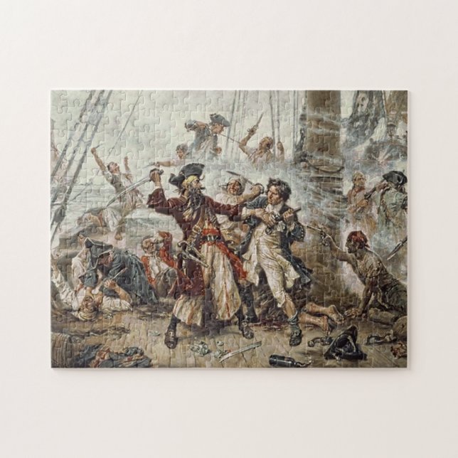 Die Gefangennahme von Schwarzbart das Piratenpuzzl (Horizontal)