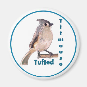 Die gefiederte Titmouse Magnet