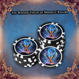 Die geflügelte Violine der mondbeschienenen Reiche Pokerchips