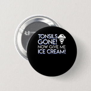 Die gegangene Mandel-Operations-Eiscreme geben Button