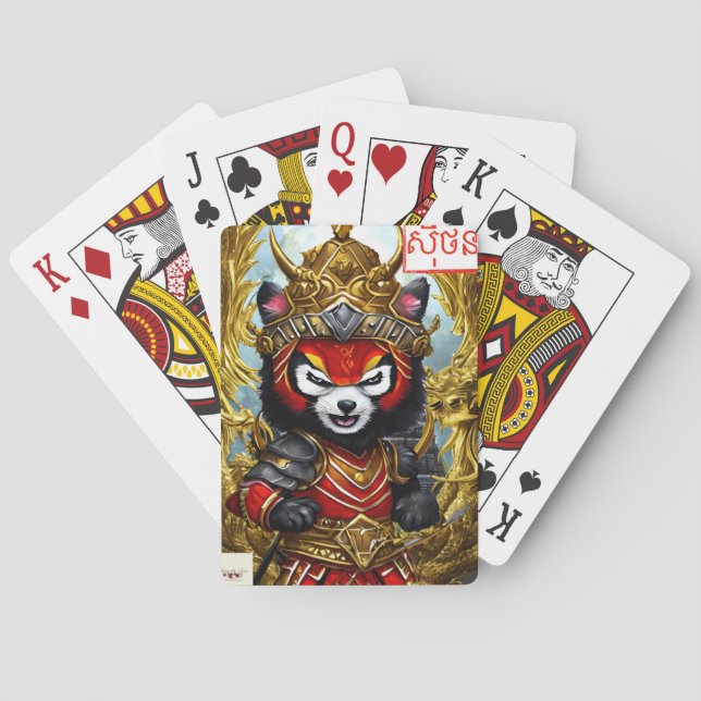 Die geheime Ordnung der roten Panda-Karten Angkors Spielkarten (Rückseite)