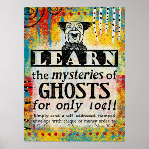 Die Geheimnisse der Geister - Funny Vintage Ad Poster