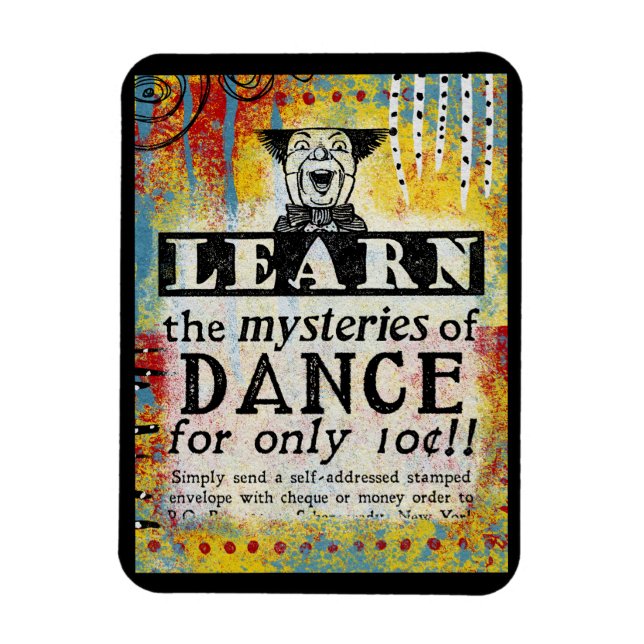 Die Geheimnisse des Tanzes - Funny Vintage Ad Magnet (Vertikal)